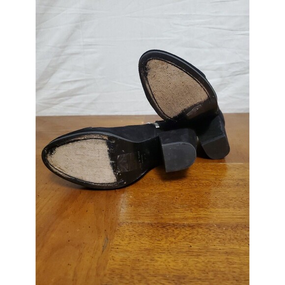 Rag & Bone Margot Black Suede Bootie Side Zipper Heel Shoes Boots Size 7.5 - Picture 6 of 7